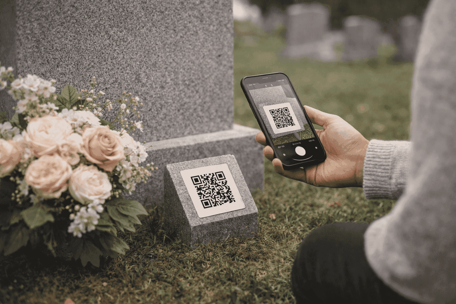 How to Share a Memorial QR Code at the Gravesite